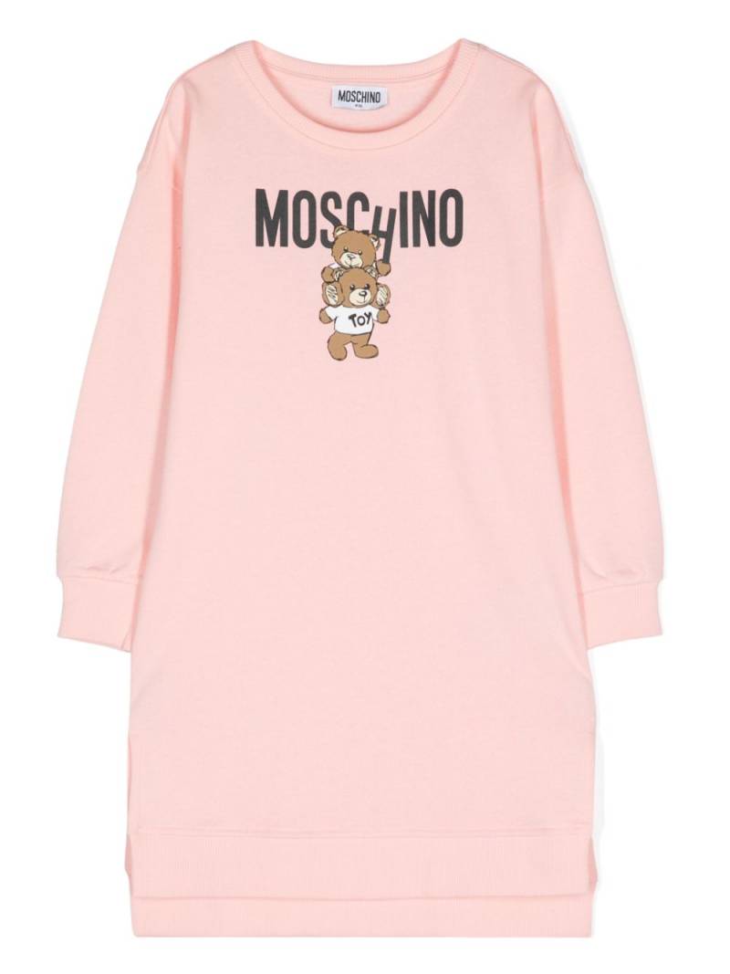 Moschino Kids logo-print jersey dress - Pink von Moschino Kids