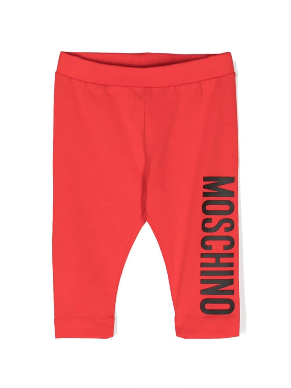Moschino Kids logo-print jersey leggings - Red von Moschino Kids