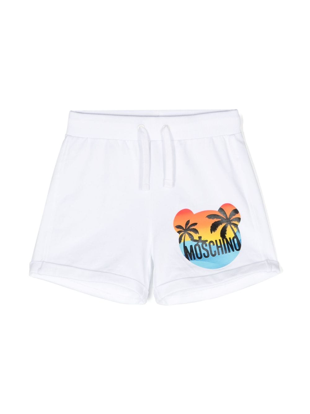 Moschino Kids logo-print jersey shorts - White von Moschino Kids