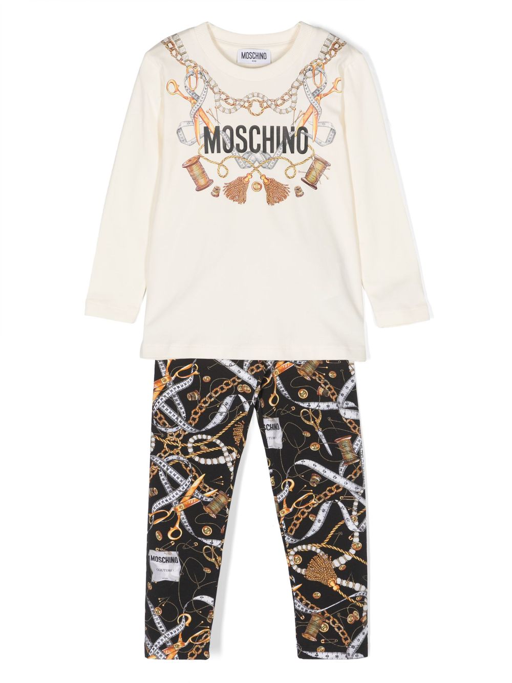 Moschino Kids logo-print jersey tracksuit - Neutrals von Moschino Kids