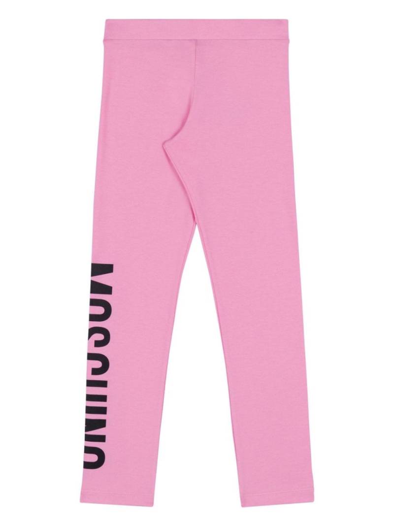 Moschino Kids logo-print leggings - Pink von Moschino Kids