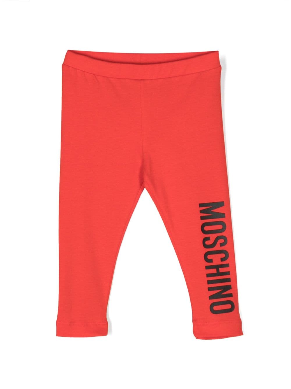 Moschino Kids logo-print leggings - Red von Moschino Kids