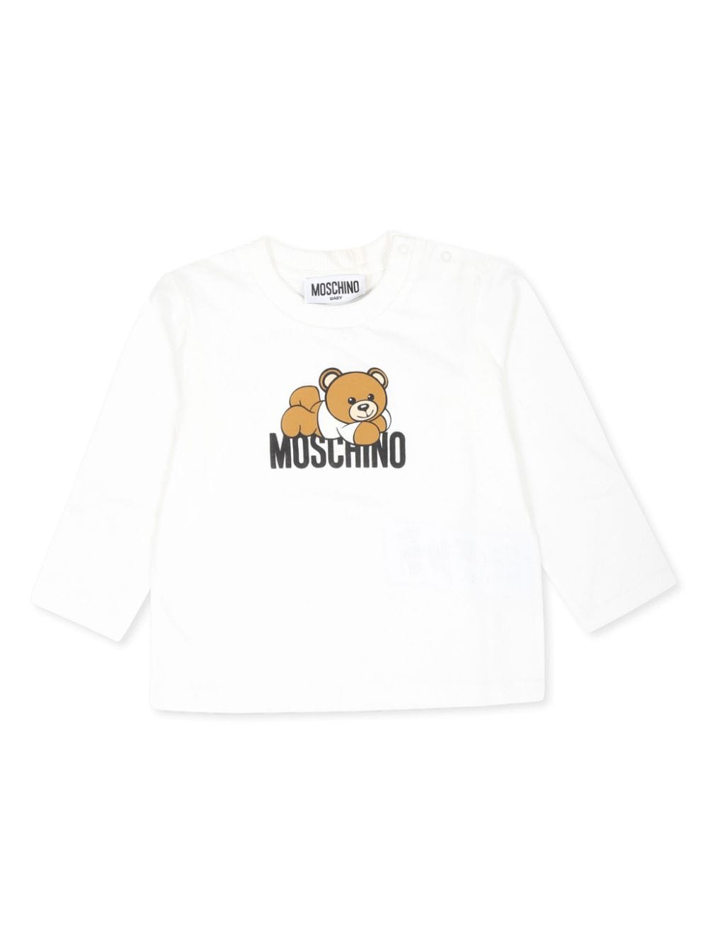 Moschino Kids logo-print long-sleeve T-shirt - White von Moschino Kids