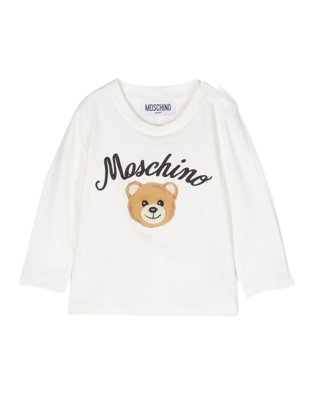 Moschino Kids logo-print long-sleeve T-shirt - White von Moschino Kids