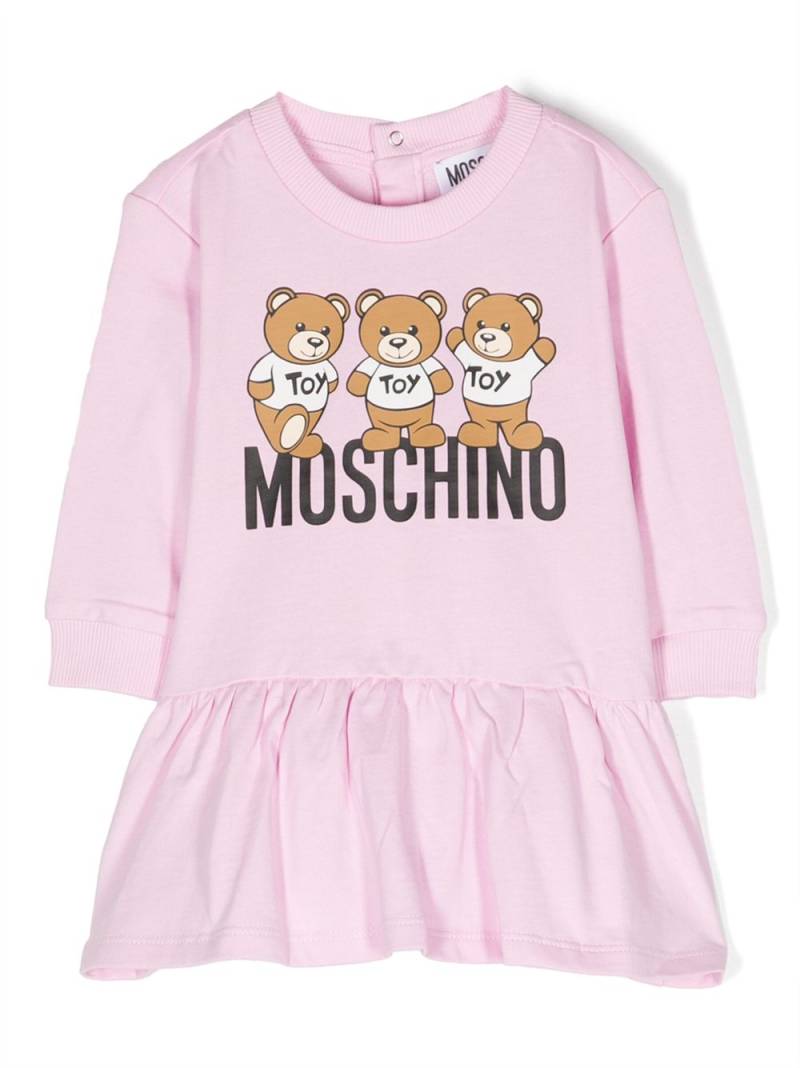 Moschino Kids logo-print long-sleeve dress - Pink von Moschino Kids