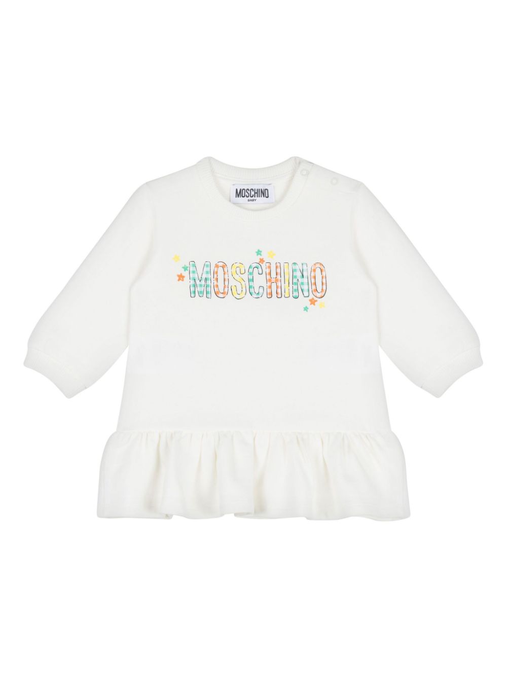 Moschino Kids logo-print long-sleeve dress - White von Moschino Kids