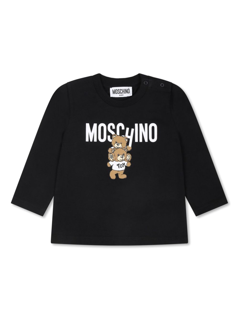 Moschino Kids logo-print long-sleeve t-shirt - Black von Moschino Kids