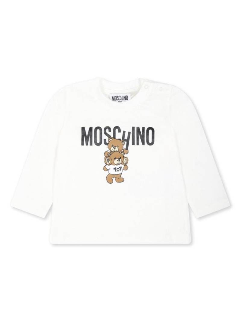 Moschino Kids logo-print long-sleeve t-shirt - White von Moschino Kids