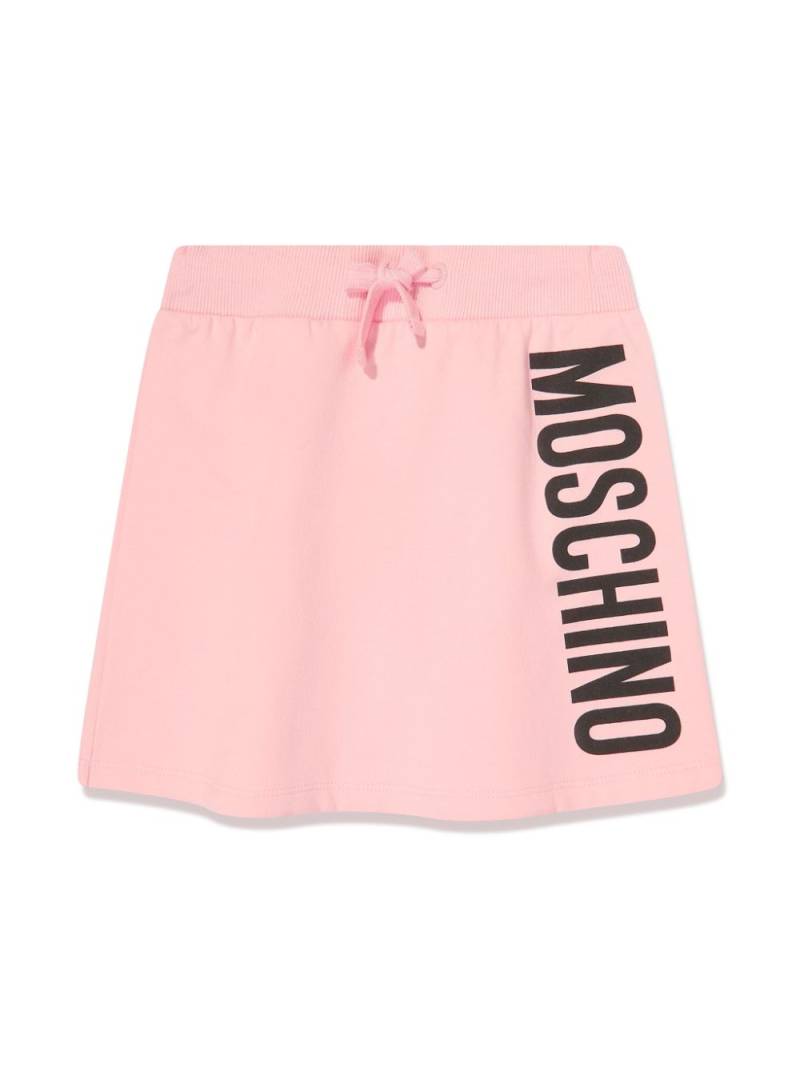 Moschino Kids logo-print mini skirt - Pink von Moschino Kids