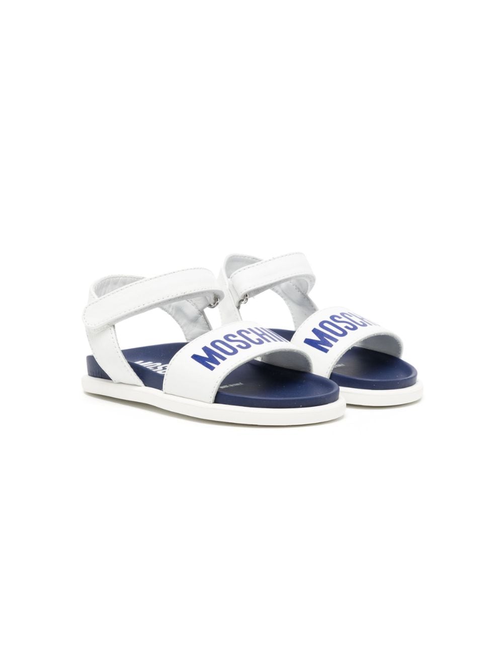 Moschino Kids logo-print open-toe sandals - White von Moschino Kids