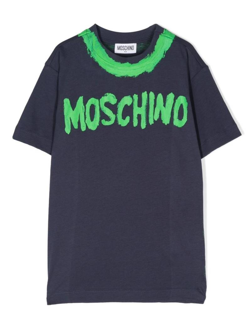 Moschino Kids logo-print short-sleeve T-shirt - Blue von Moschino Kids