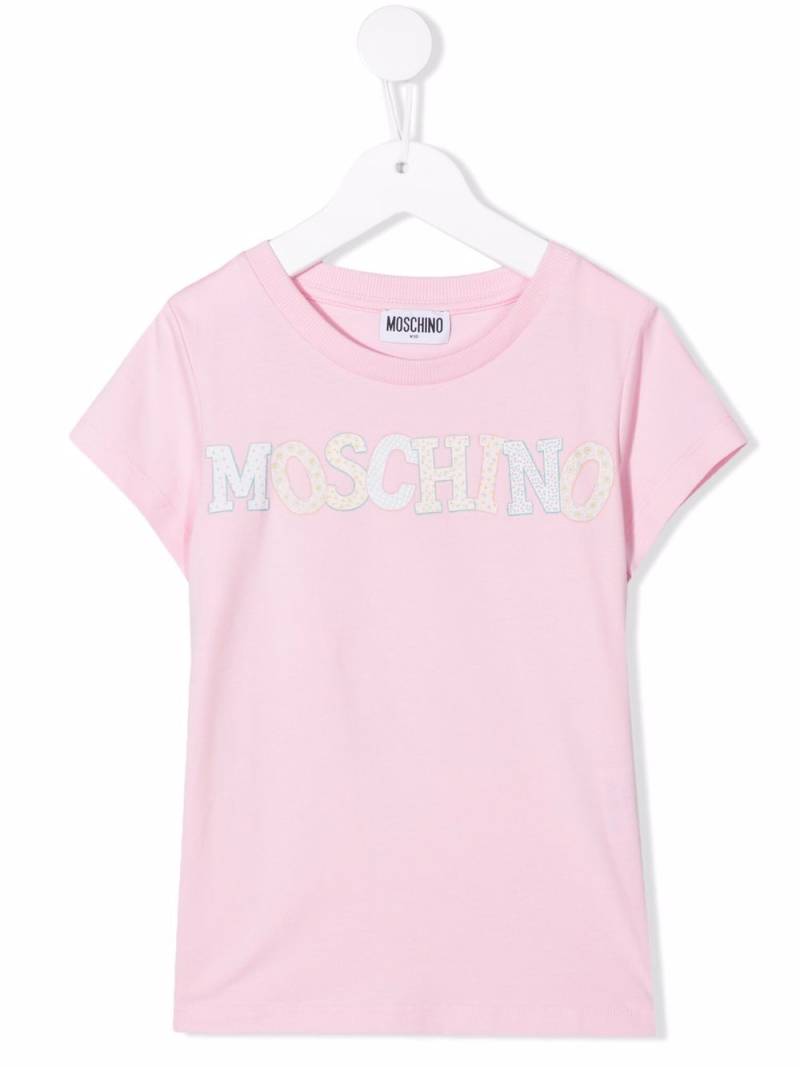 Moschino Kids logo-print short-sleeved T-shirt - Pink von Moschino Kids