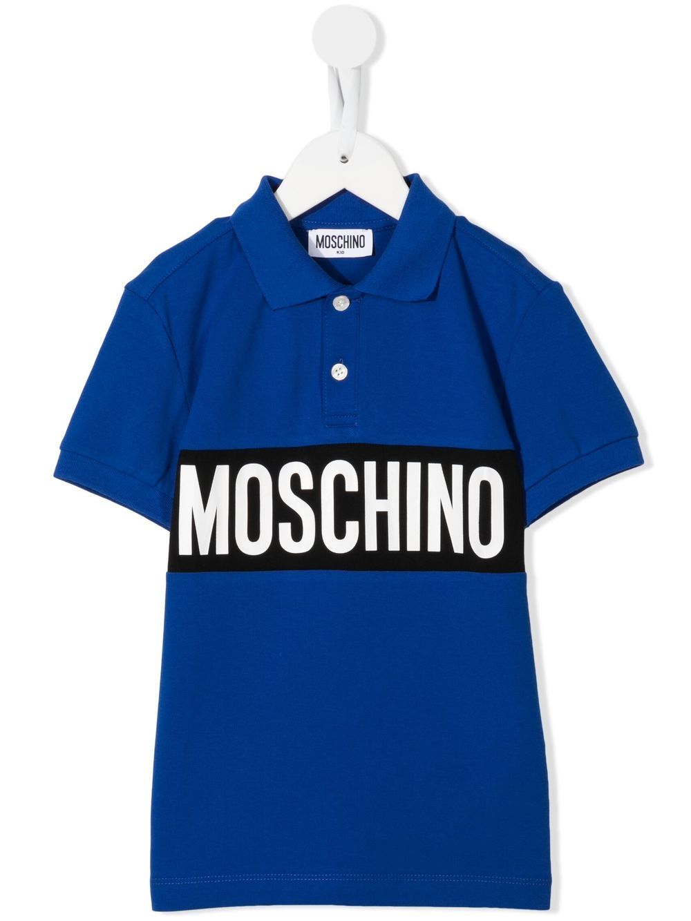 Moschino Kids logo-print short-sleeved polo shirt - Blue von Moschino Kids