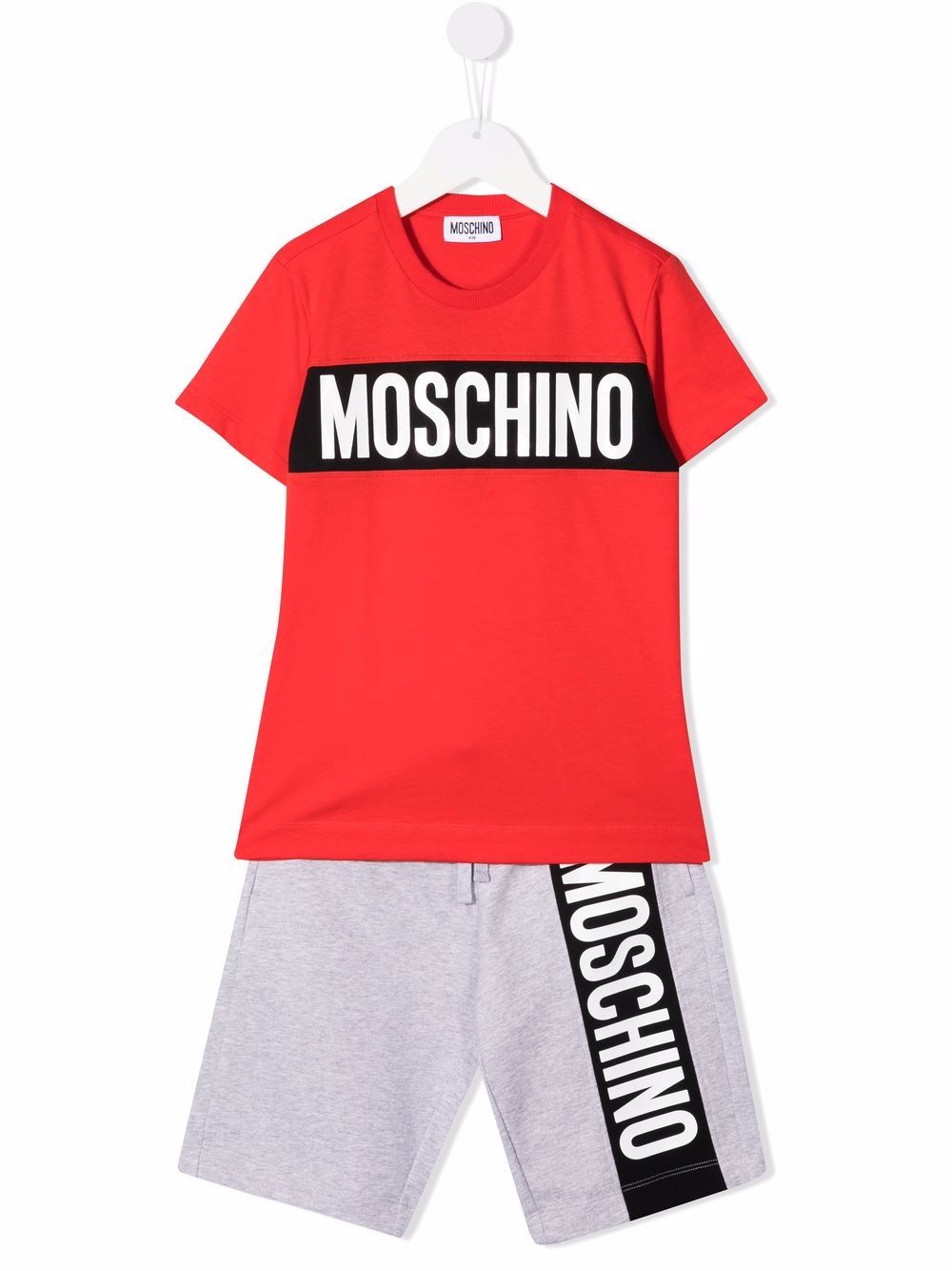 Moschino Kids logo-print short tracksuit set - Red von Moschino Kids