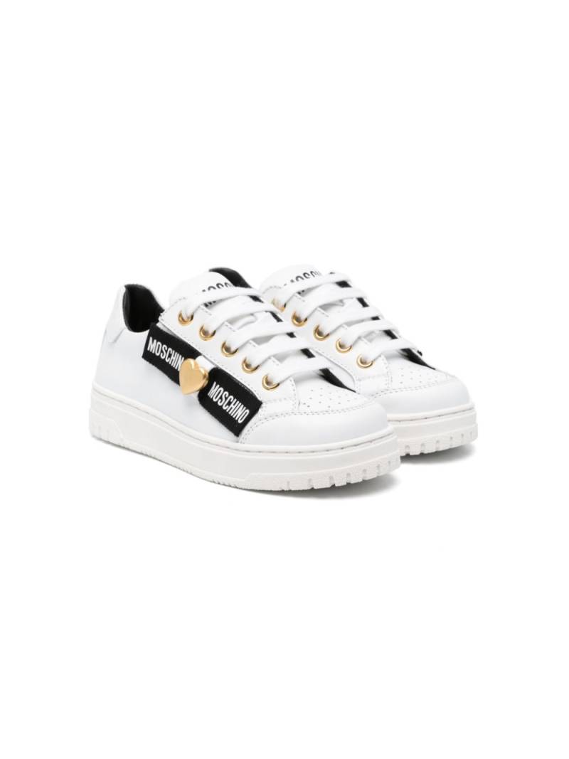 Moschino Kids logo-print strap sneakers - White von Moschino Kids