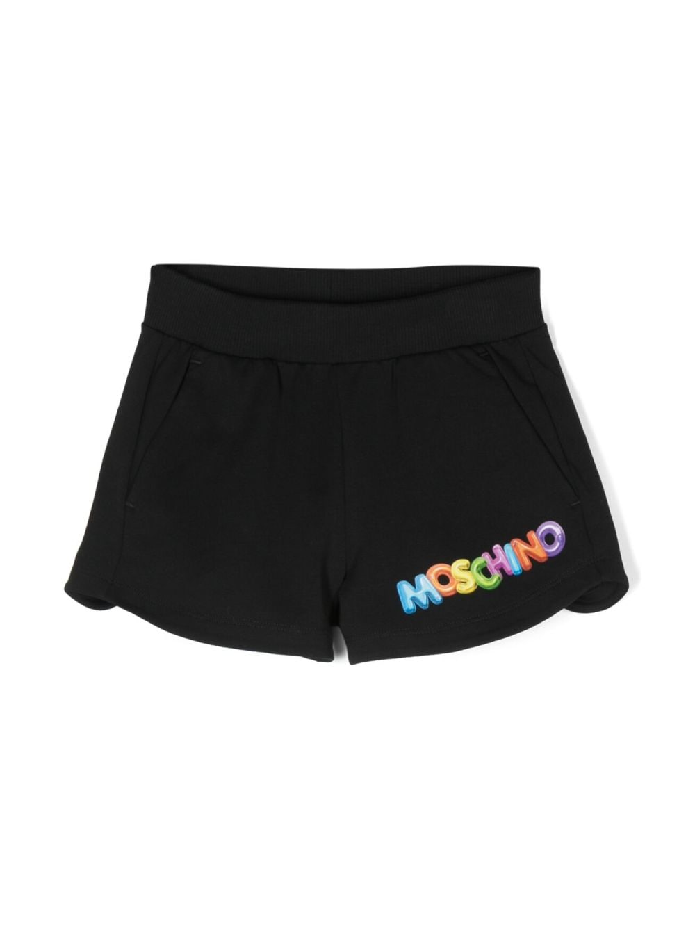 Moschino Kids logo-print stretch-cotton shorts - Black von Moschino Kids