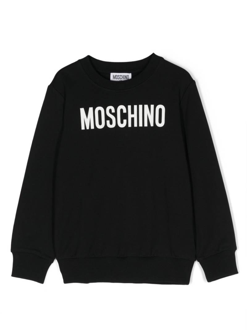 Moschino Kids logo-print sweatshirt - Black von Moschino Kids