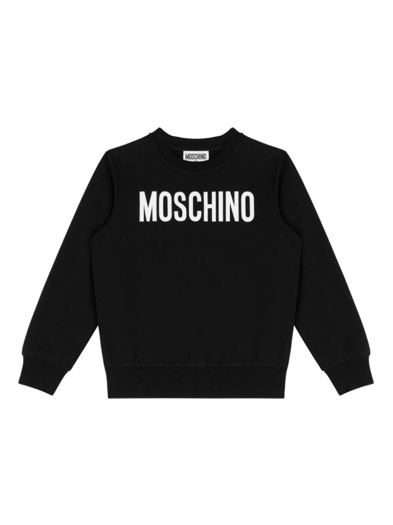 Moschino Kids logo-print sweatshirt - Black von Moschino Kids