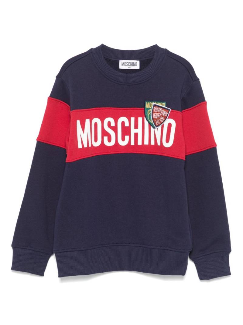 Moschino Kids logo-print sweatshirt - Blue von Moschino Kids