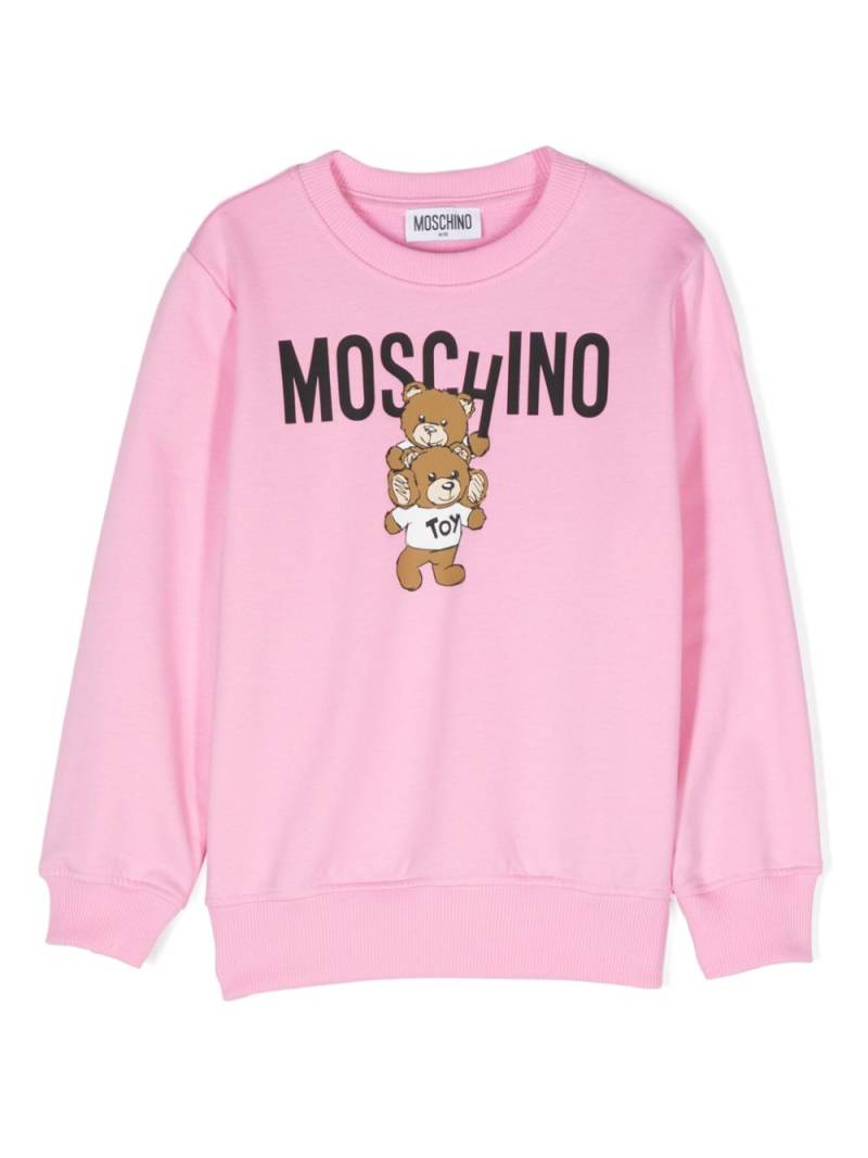 Moschino Kids logo-print sweatshirt - Pink von Moschino Kids