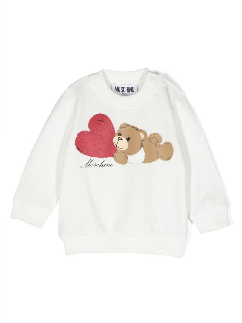 Moschino Kids logo-print sweatshirt - White von Moschino Kids