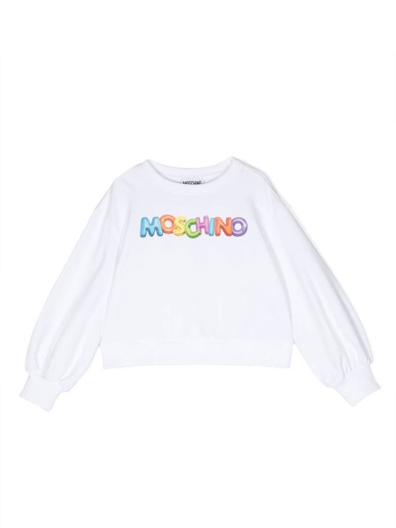 Moschino Kids logo-print sweatshirt - White von Moschino Kids