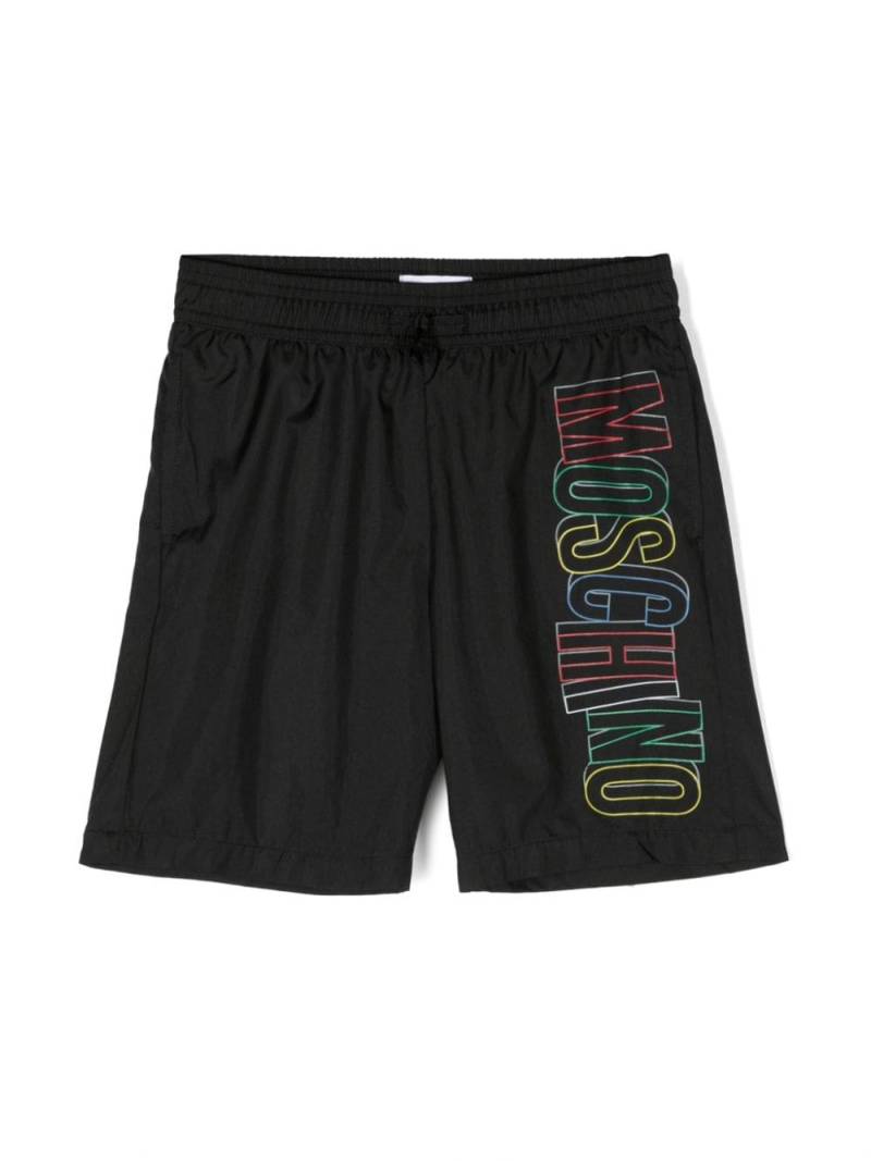 Moschino Kids logo-print swim shorts - Black von Moschino Kids