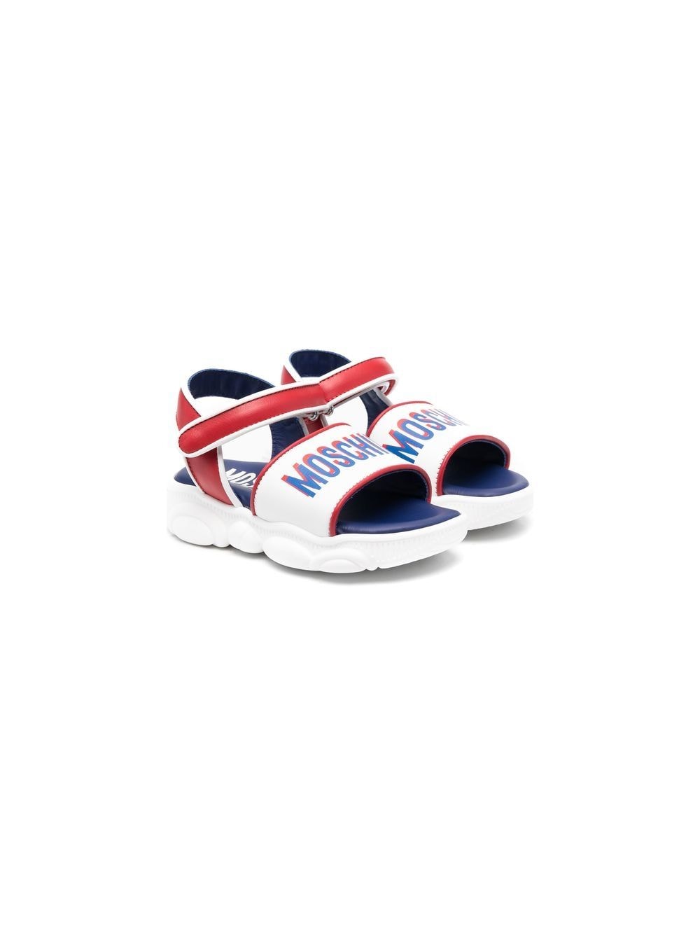 Moschino Kids logo-print touch-strap sandals - White von Moschino Kids