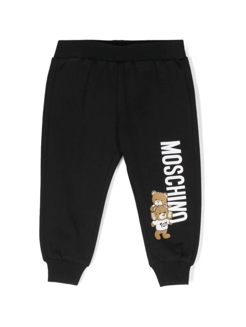 Moschino Kids logo-print track pants - Black von Moschino Kids