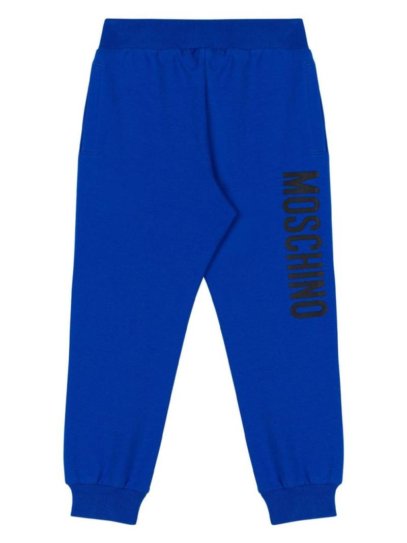 Moschino Kids logo-print track pants - Blue von Moschino Kids