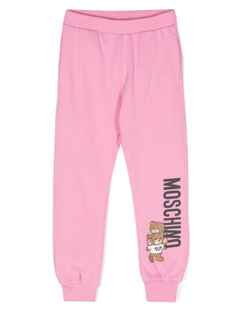 Moschino Kids logo-print track pants - Pink von Moschino Kids