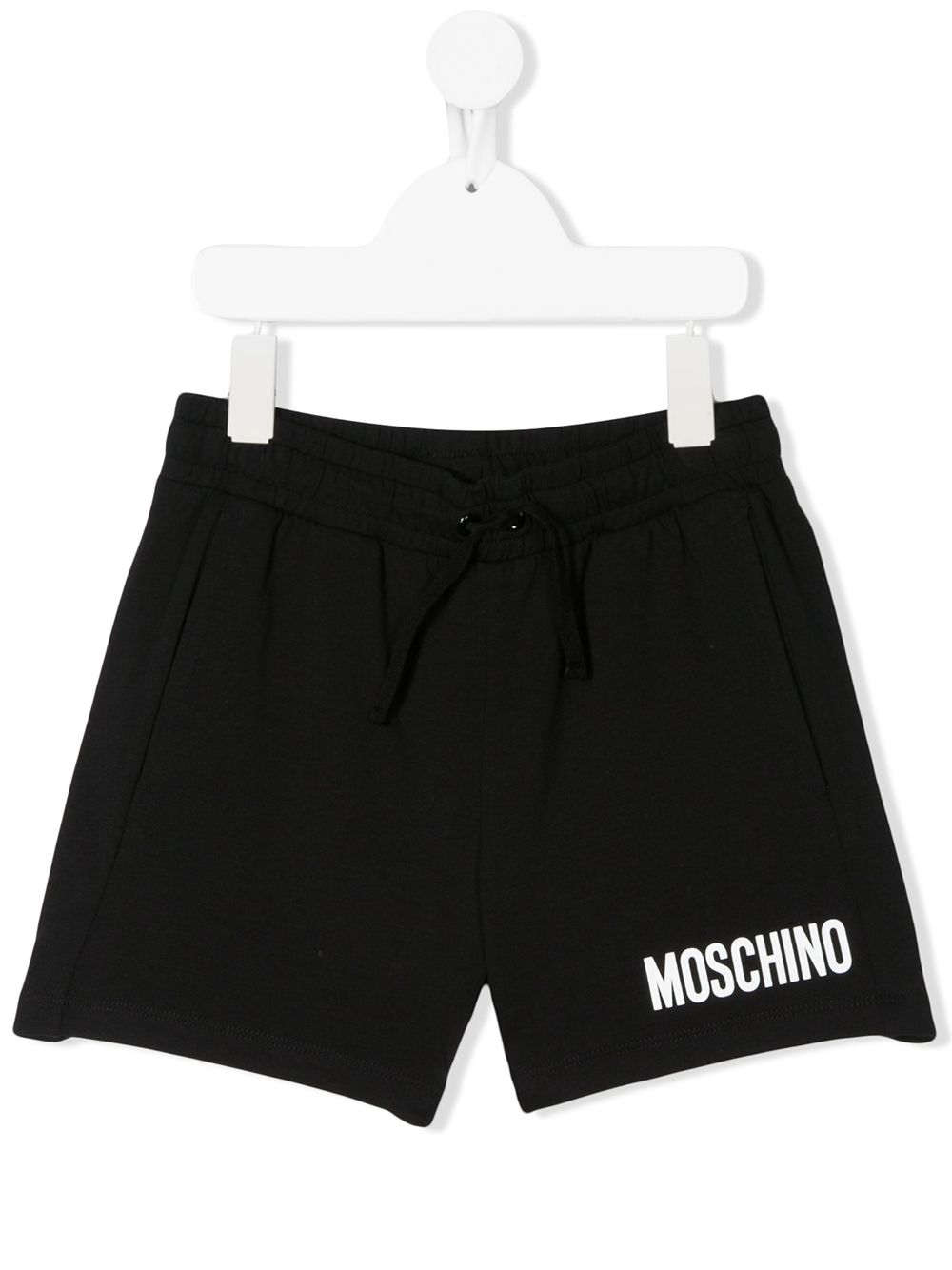 Moschino Kids logo print track shorts - Black von Moschino Kids