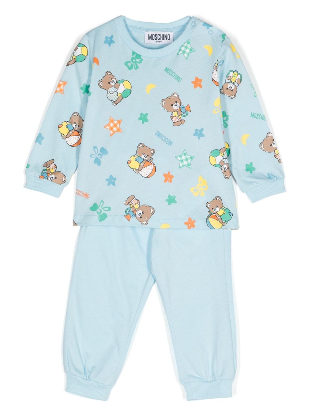 Moschino Kids logo-print trousers set - Blue von Moschino Kids