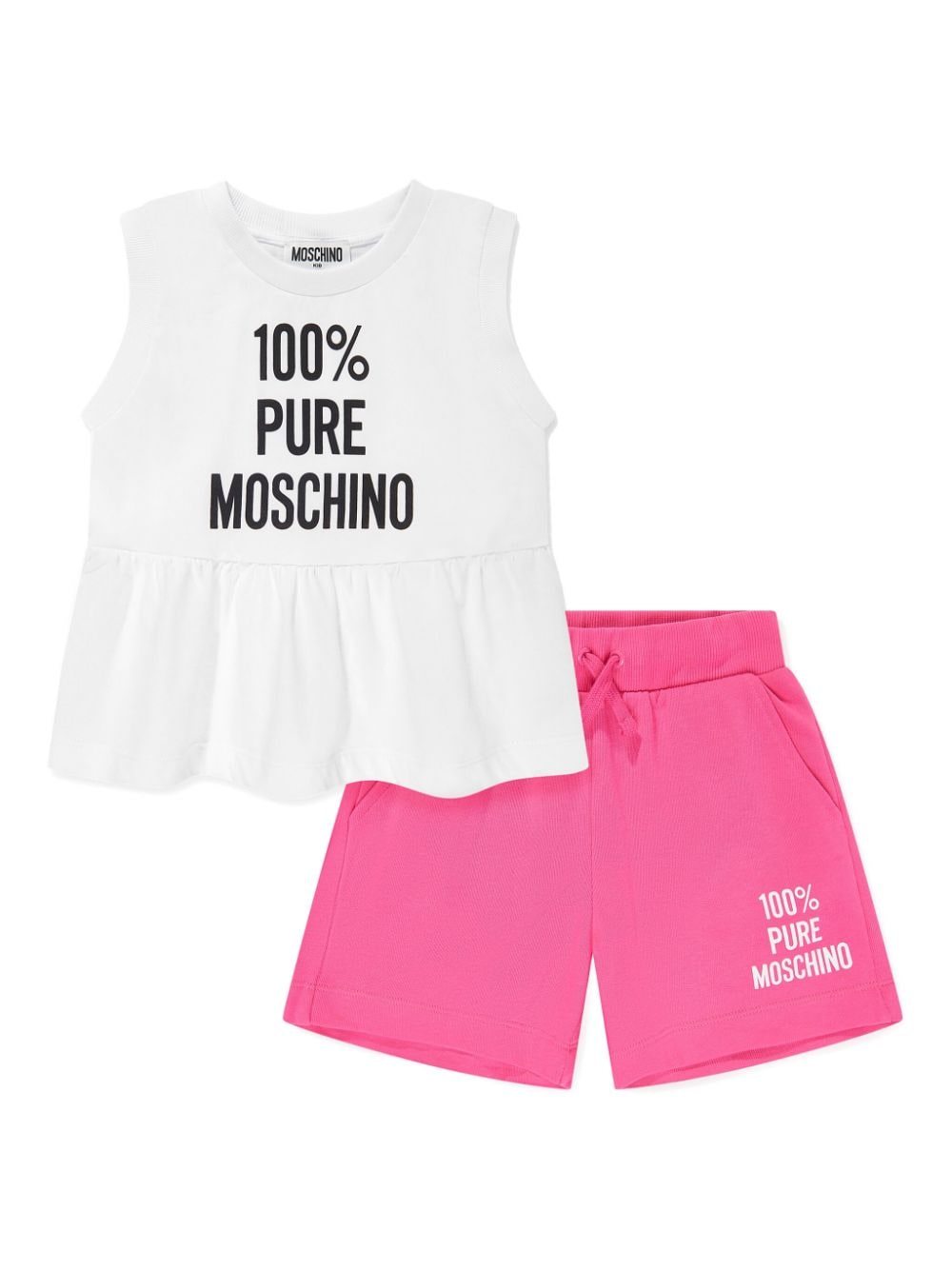 Moschino Kids logo-print two-piece sett - White von Moschino Kids