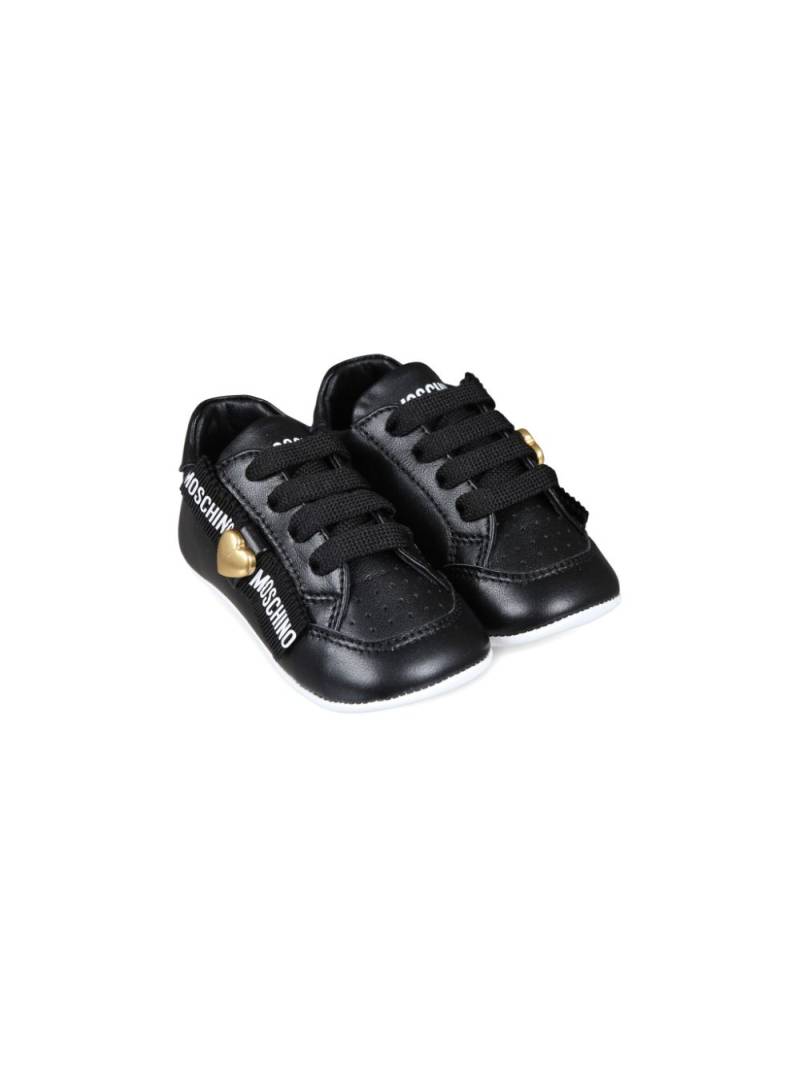 Moschino Kids logo-tape sneakers - Black von Moschino Kids