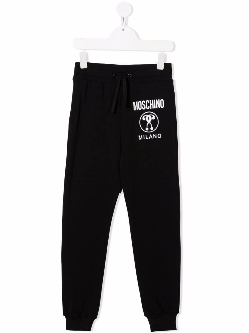 Moschino Kids logo tracksuit bottoms - Black von Moschino Kids