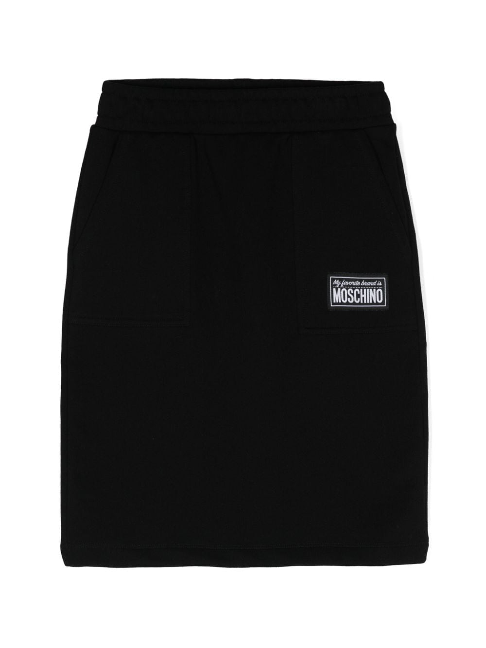 Moschino Kids mid-rise cotton skirt - Black von Moschino Kids