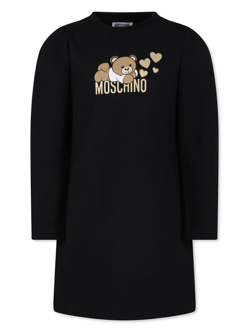 Moschino Kids Teddy Bear-print long-sleeve dress - Black von Moschino Kids