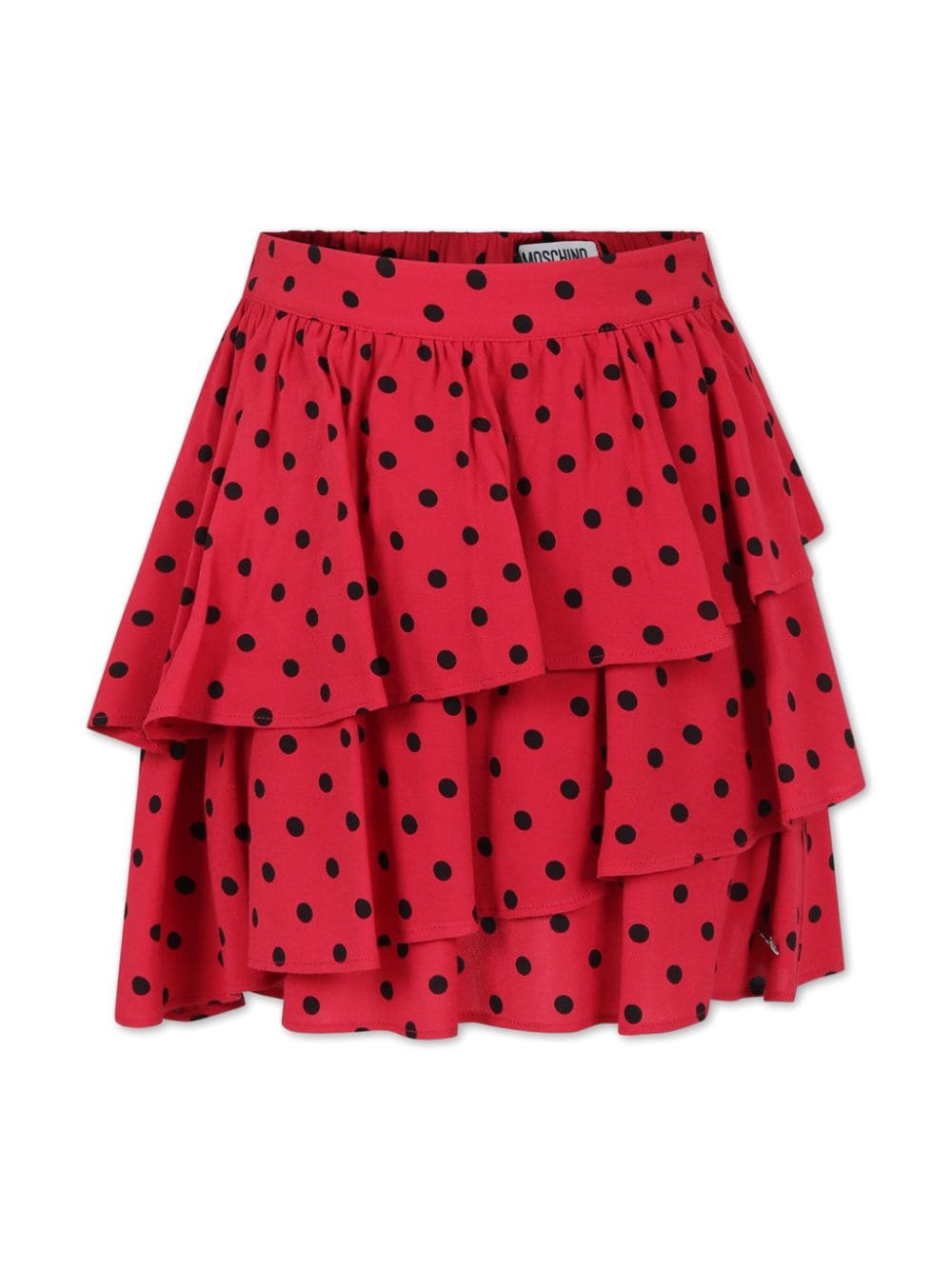 Moschino Kids polka-dot ruffled skirt - Red von Moschino Kids