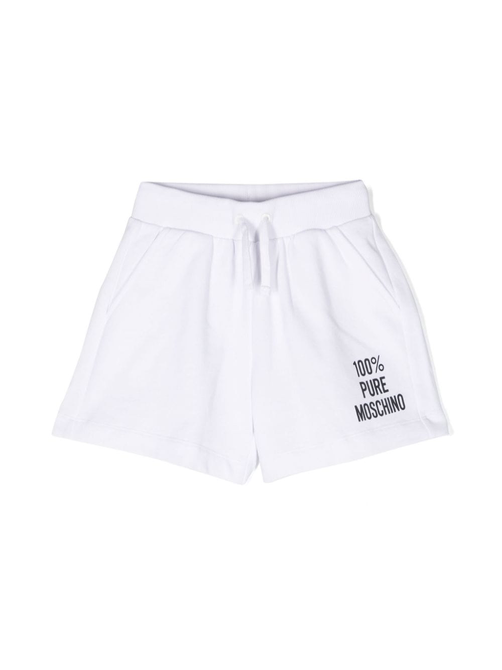 Moschino Kids slogan-print cotton shorts - White von Moschino Kids