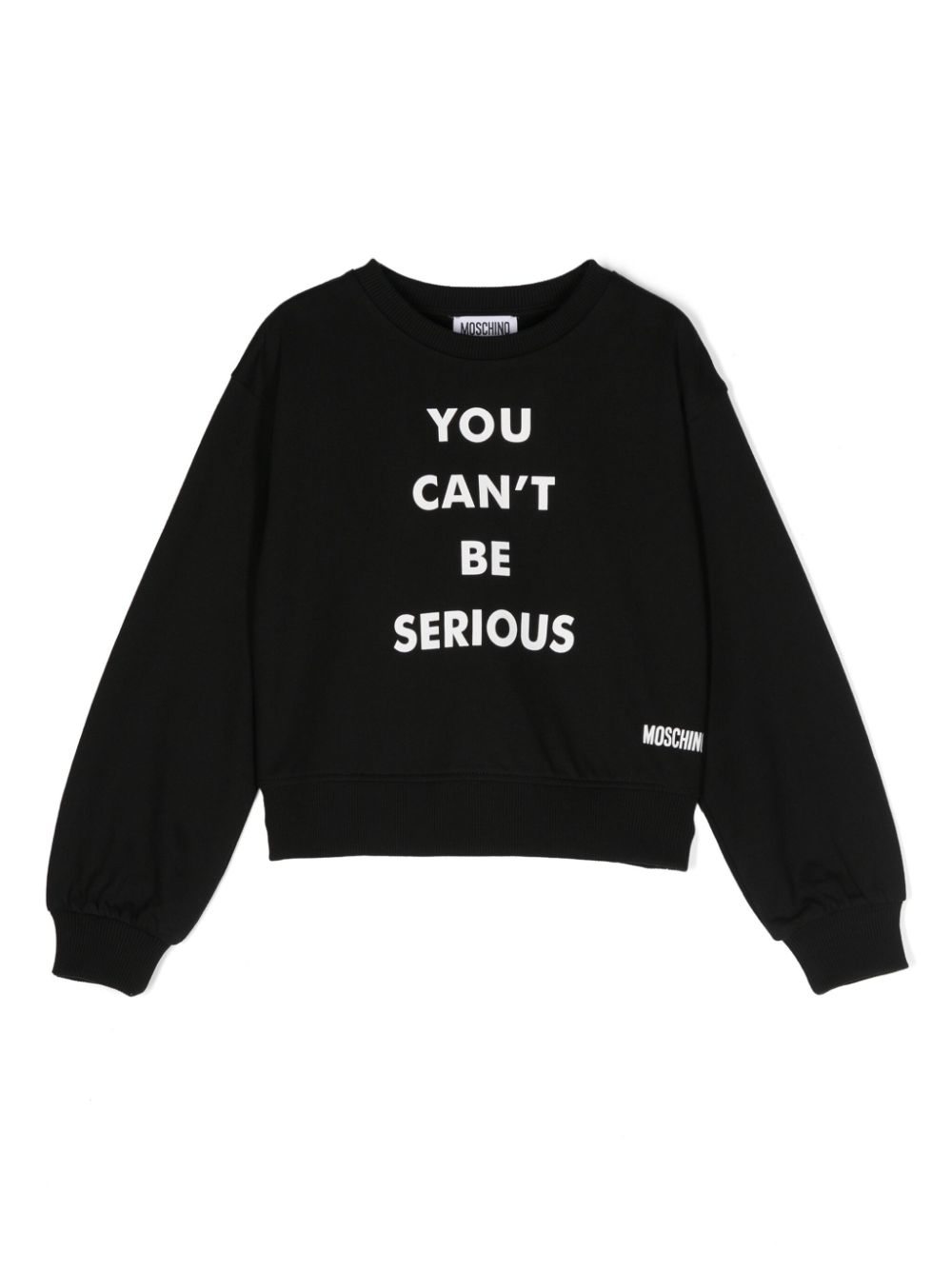 Moschino Kids slogan-print cotton sweatshirt - Black von Moschino Kids