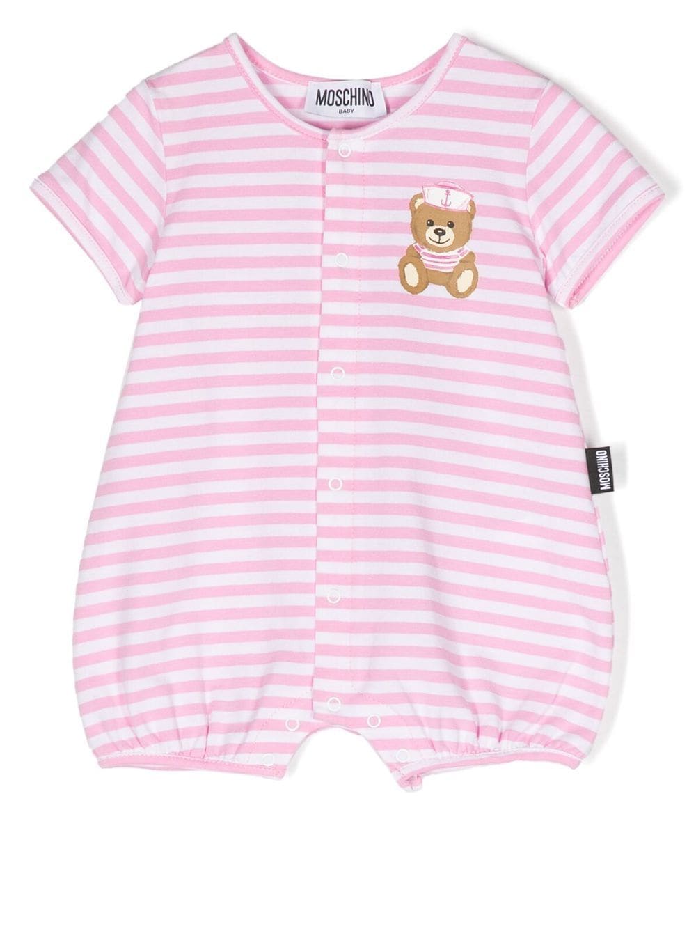 Moschino Kids stripe-print cotton shorties - Pink von Moschino Kids