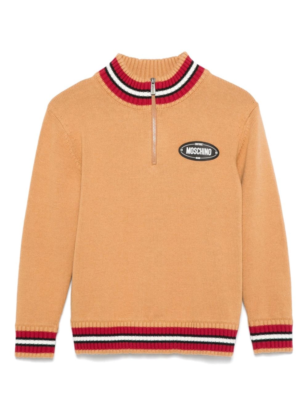 Moschino Kids stripe-trim sweater - Neutrals von Moschino Kids