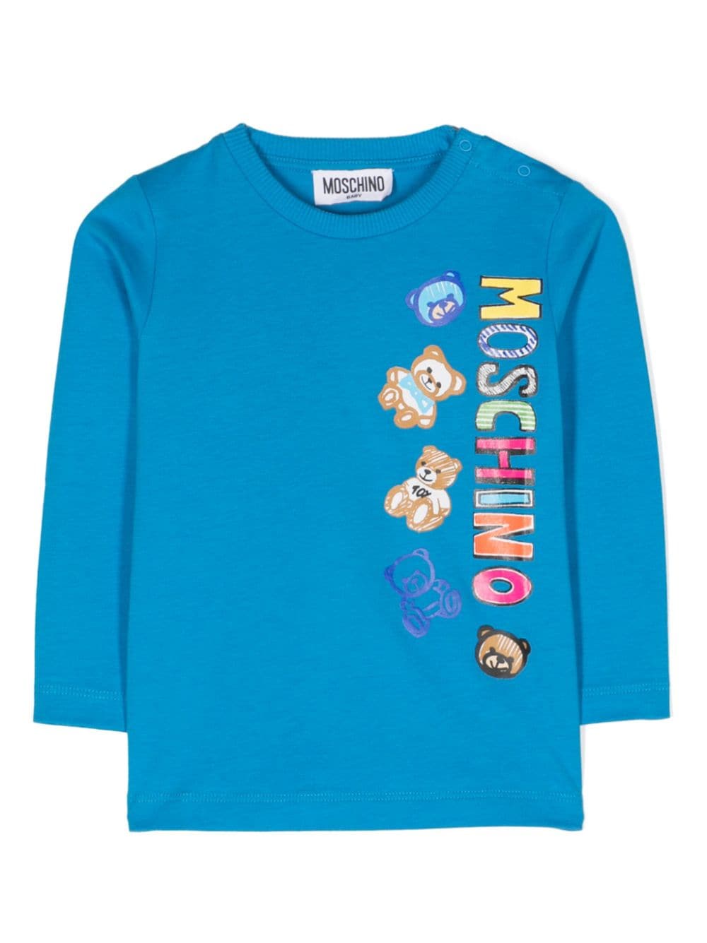 Moschino Kids teddy bear cotton T-Shirt - Blue von Moschino Kids