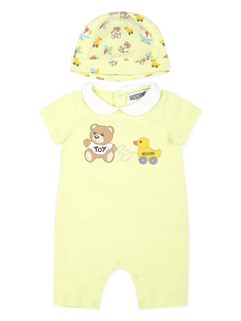 Moschino Kids teddy bear-duck motif babygrow set (set of two) - Yellow von Moschino Kids