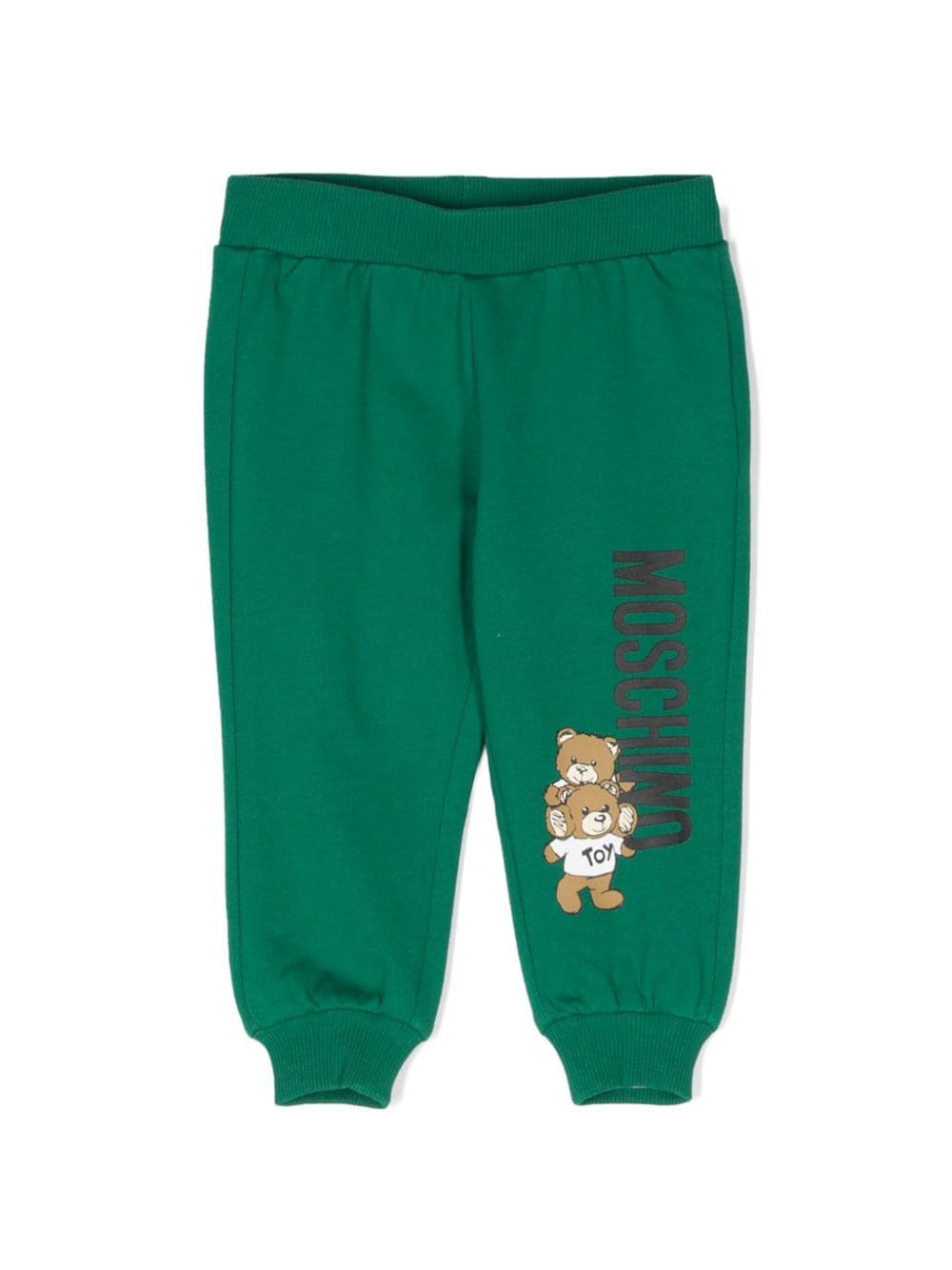 Moschino Kids teddy bear-motif track pants - Green von Moschino Kids