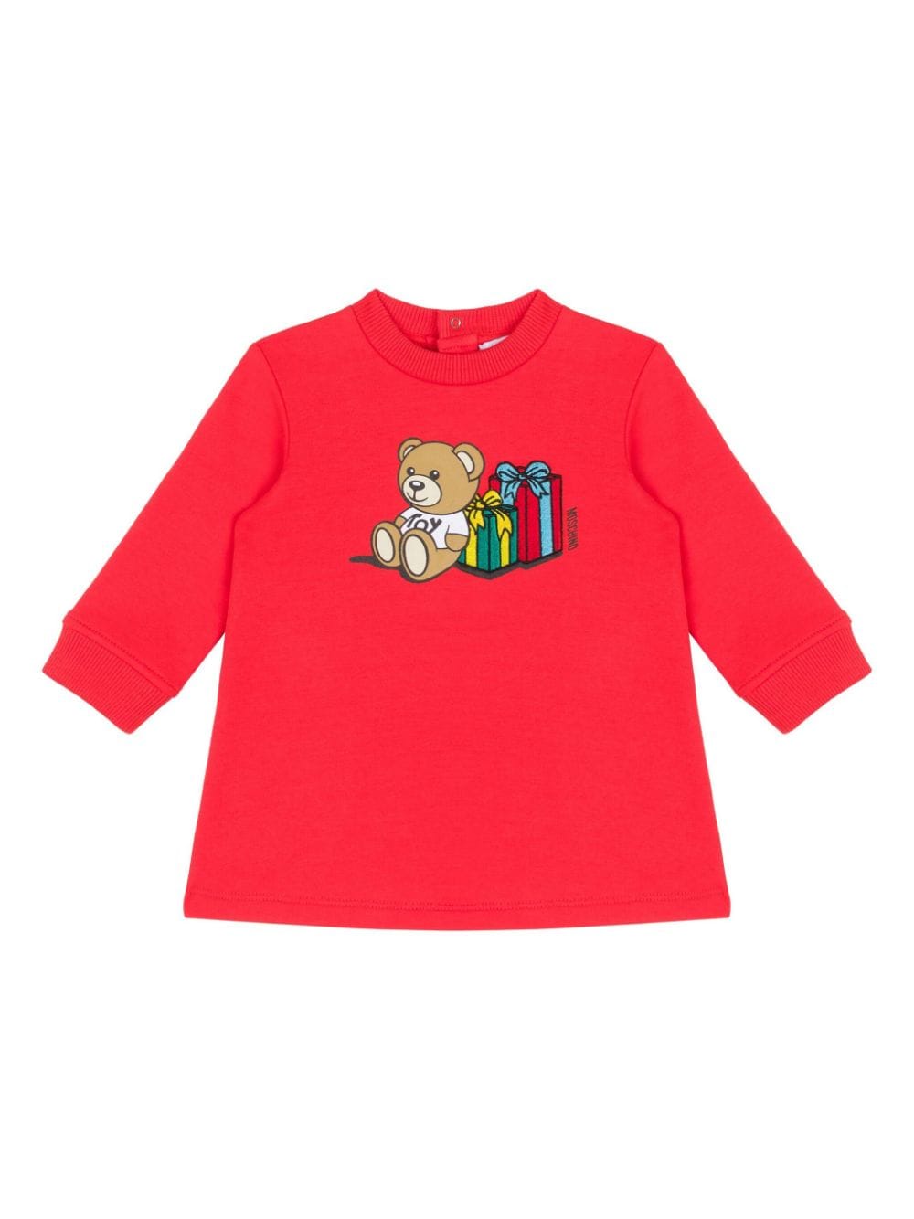 Moschino Kids teddy bear-print dress - Red von Moschino Kids