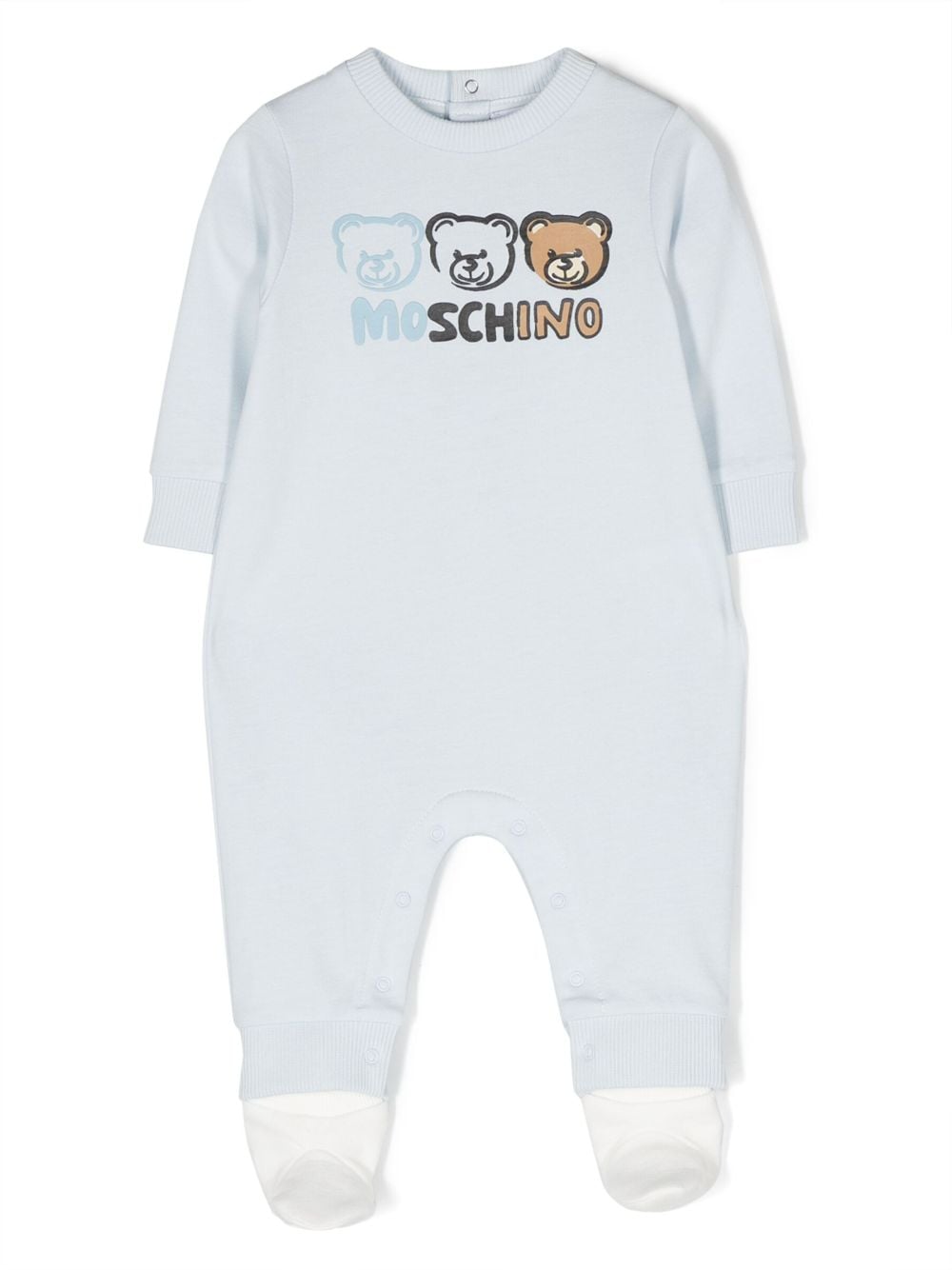 Moschino Kids teddy bear-print organic cotton body - Blue von Moschino Kids