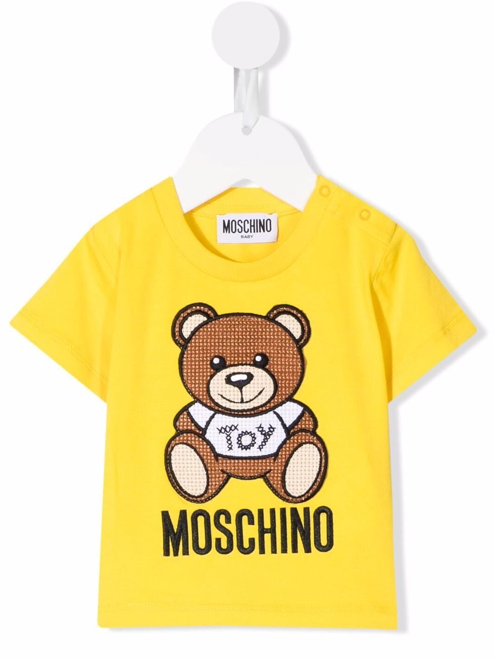 Moschino Kids teddy bear-print short-sleeved T-shirt - Yellow von Moschino Kids