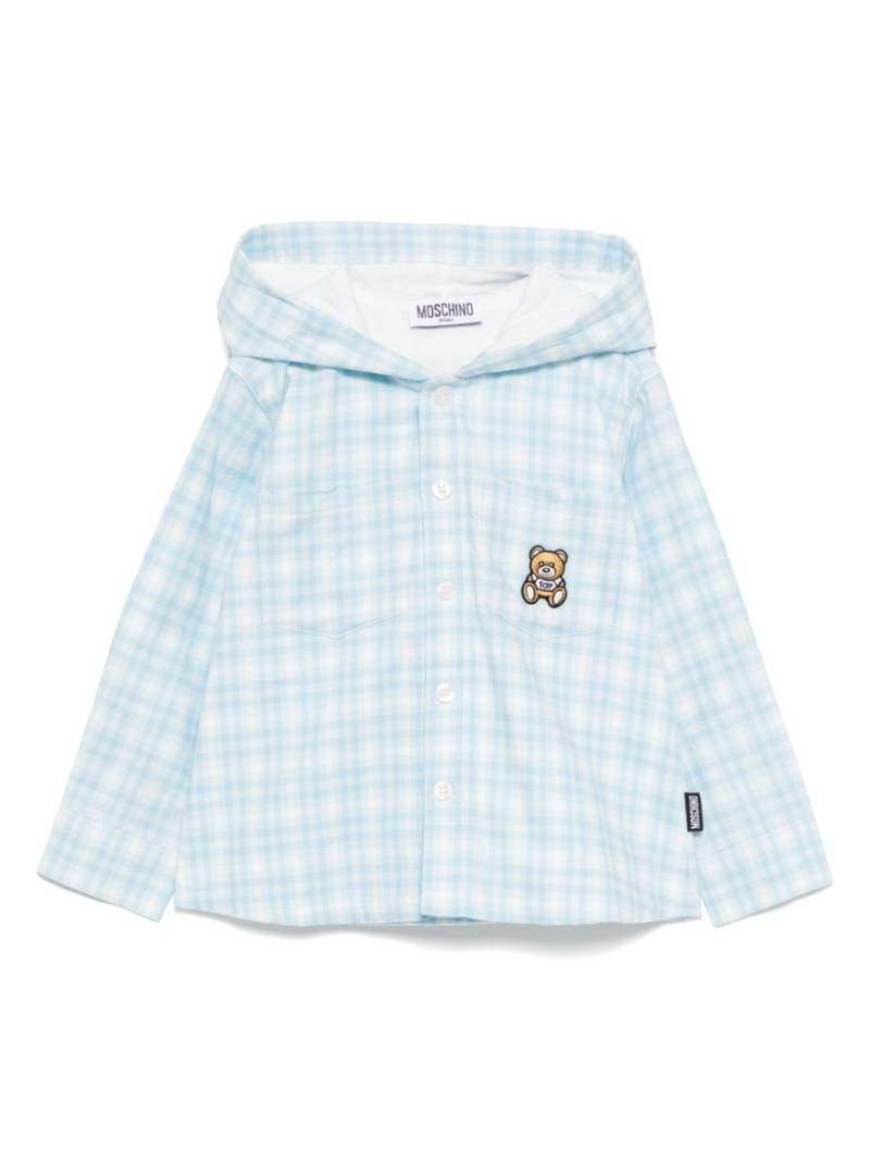 Moschino Kids teddy patch shirt - Blue von Moschino Kids